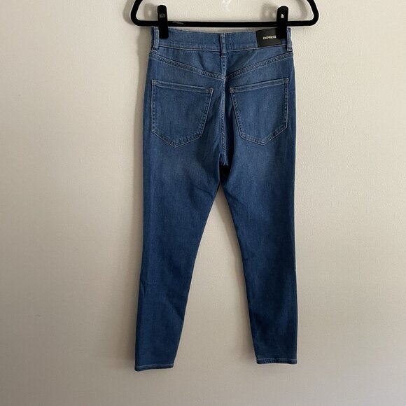 Express Women 2S Ripped Denim Stretch Supersoft High Rise Skinny Jeans NWT - Picture 11 of 16